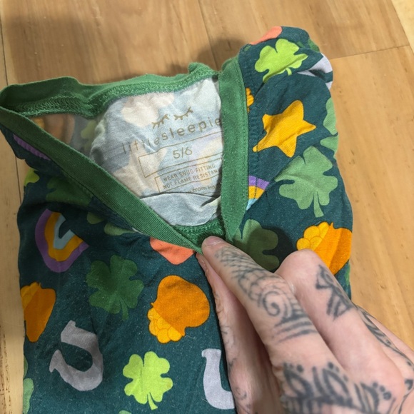 Little Sleepies Other - Little Sleepies Long Sleeve Bamboo Green Lucky Patterned Sleepwear